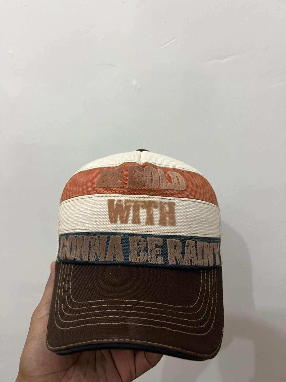 If Six Was Nine Be Bold with Gonna Be Rainy Trucker Hat Size ONE SIZE - 5 Thumbnail