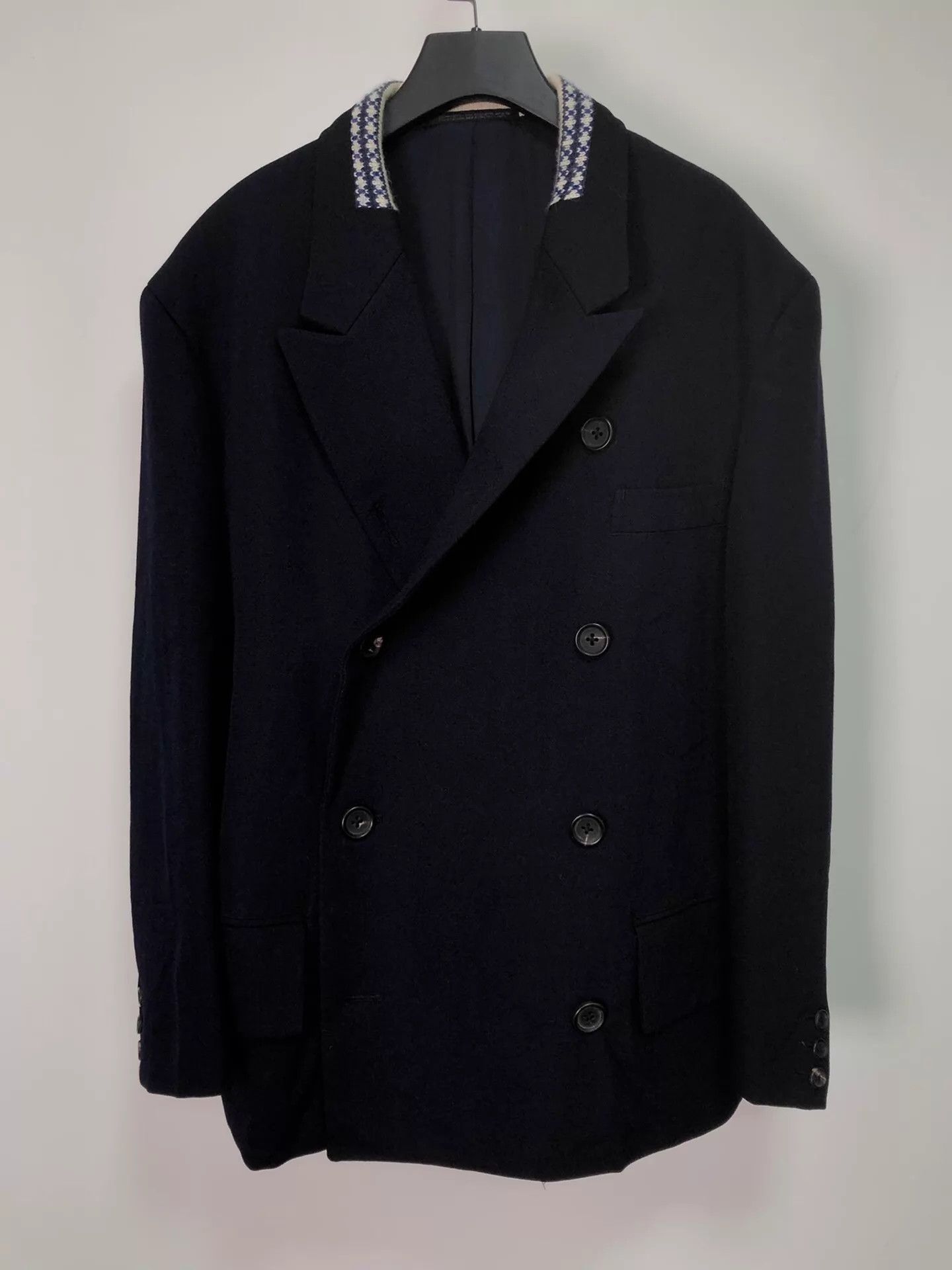 Yohji Yamamoto Yohji Yamamoto 95AW Rokumeikan Jacket Black Purple Blue S Size US S / EU 44-46 / 1 - 2 Thumbnail