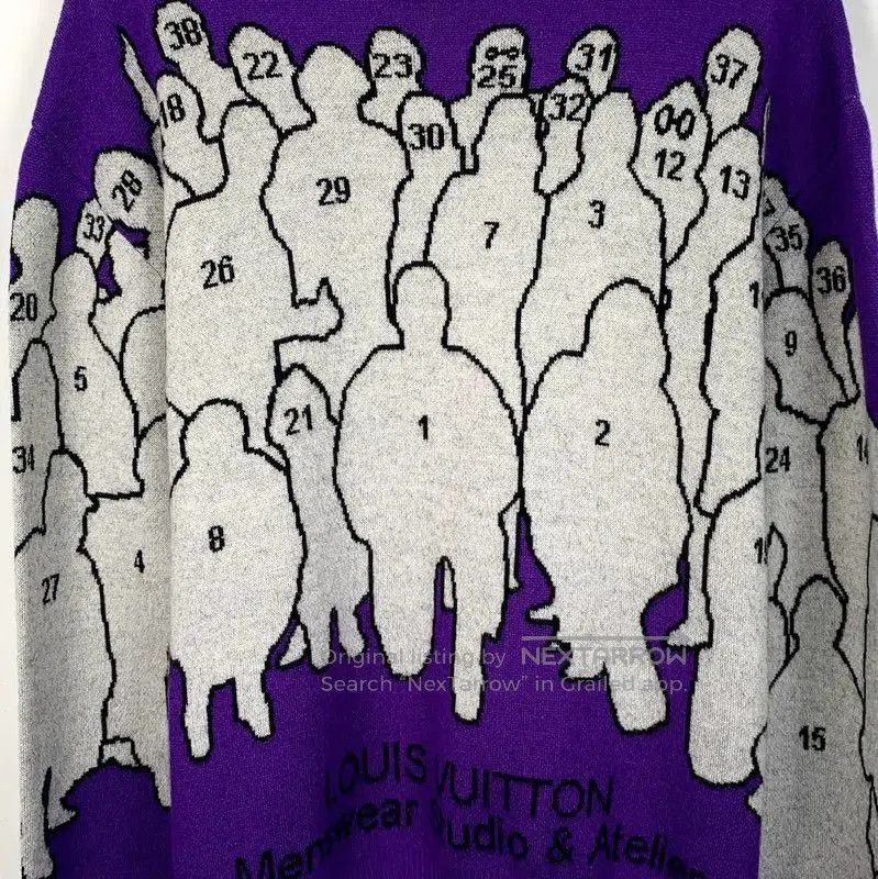 Louis Vuitton Louis Vuitton Purple Cotton Knit Sweater for Women . Size M / US 6-8 / IT 42-44 - 4 Thumbnail