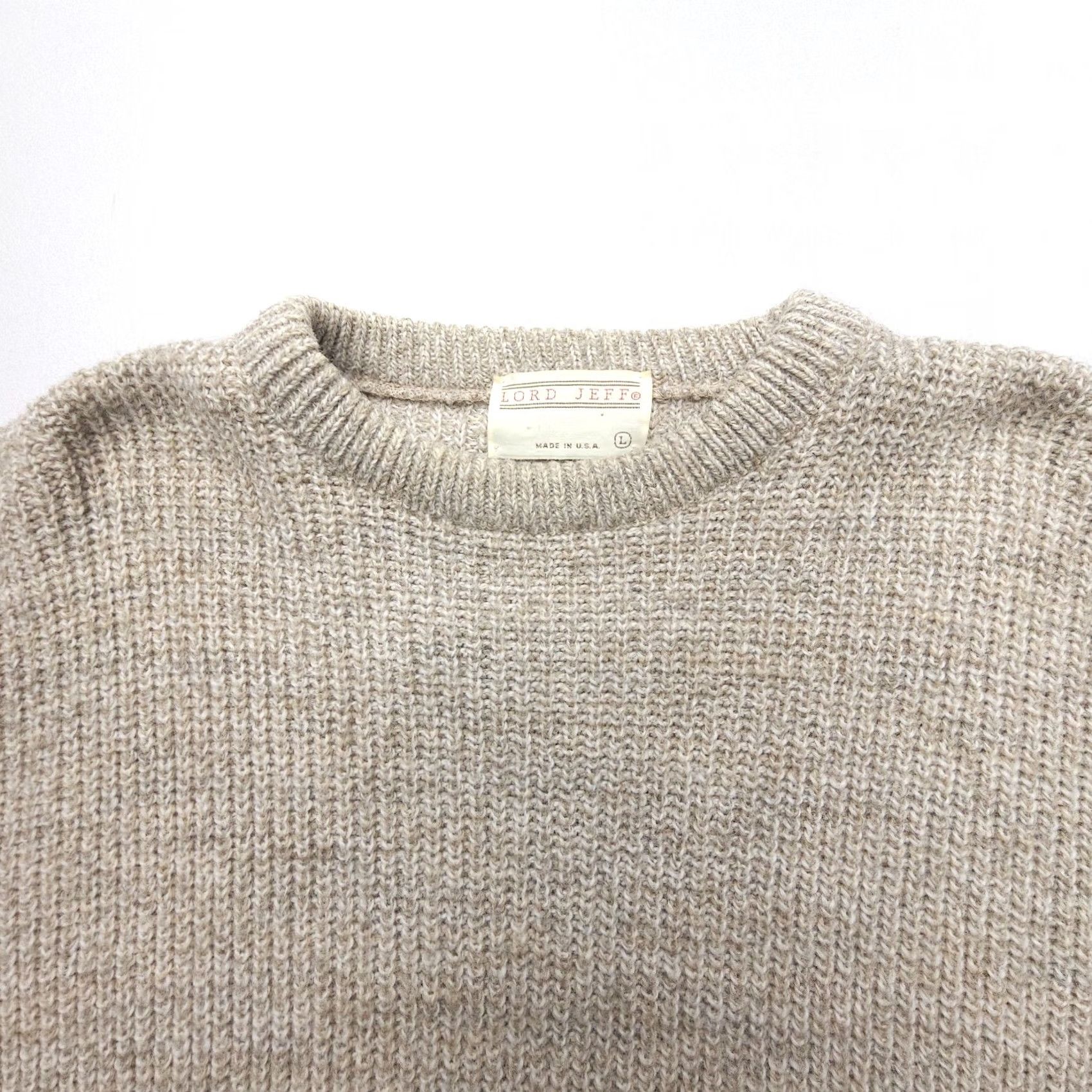 Vintage VINTAGE Lord Jeff Sweater Mens L Beige Wool Blend Pullover 80s 90s USA Made Knits Shirt Pullover Mens Size US L / EU 52-54 / 3 - 6 Thumbnail