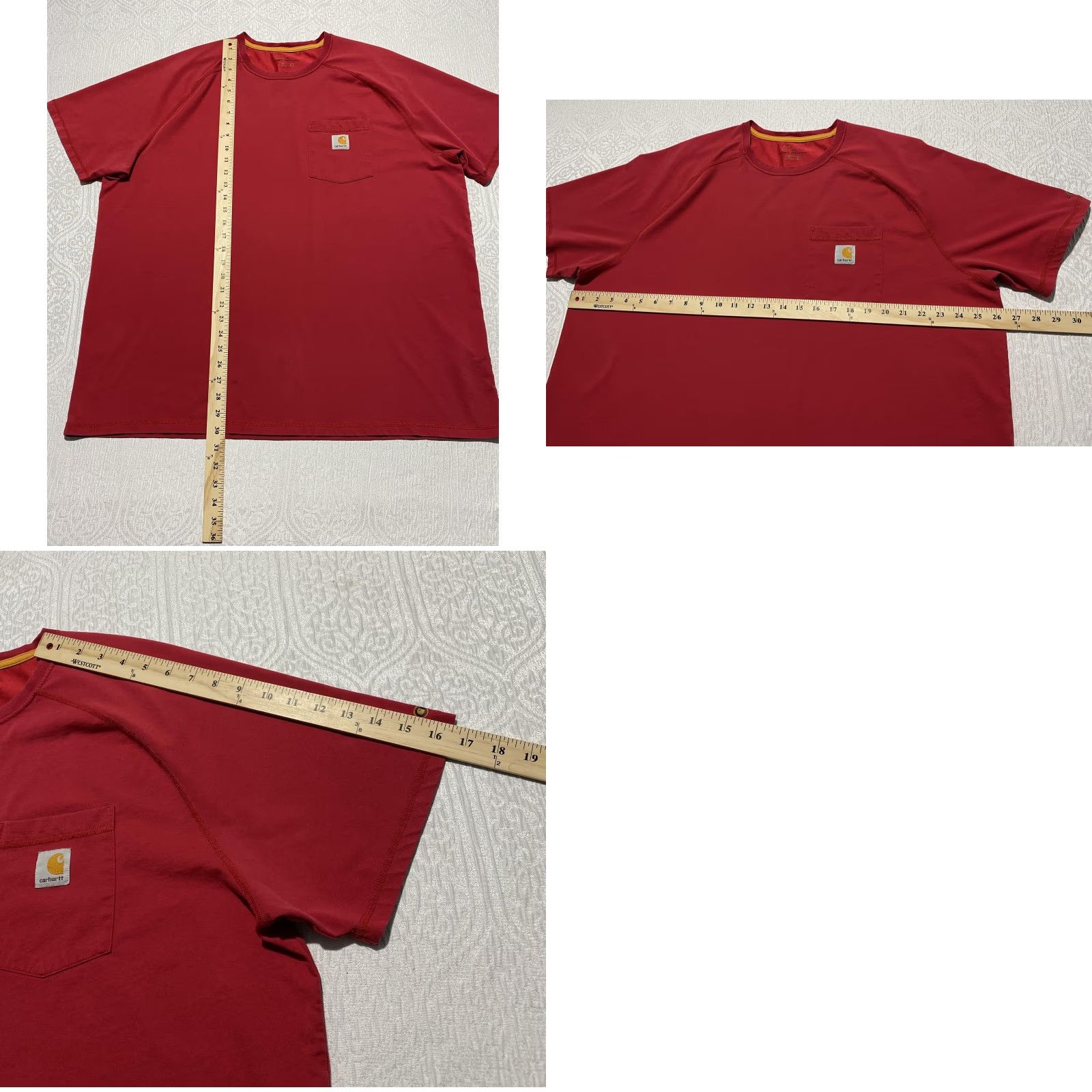 Carhartt Carhartt Shirt Mens 2XL Red Pocket Workwear Short Sleeve Logo Cotton Blend Size US XXL / EU 58 / 5 - 8 Thumbnail