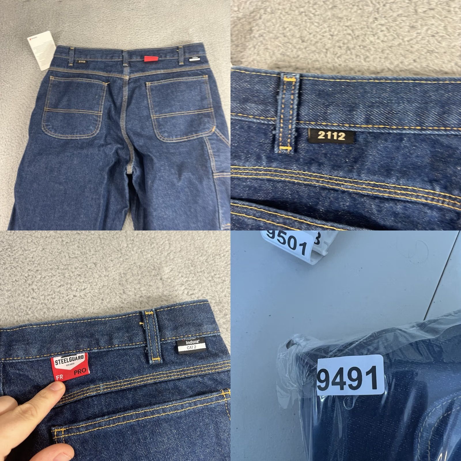 Vintage Aramark FR Flame Resistant SteelGuard Jeans Work Pants 38x32 Size US 38 / EU 54 - 8 Thumbnail
