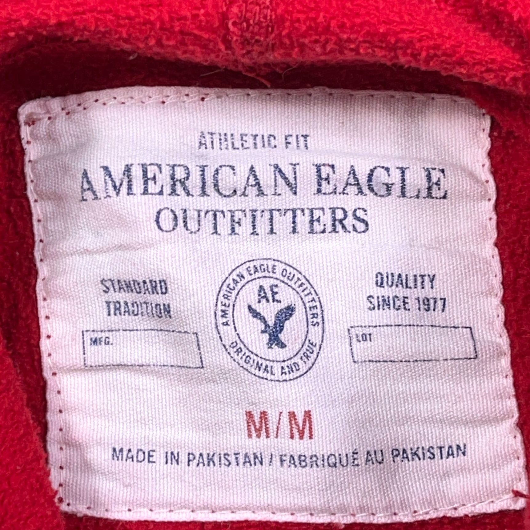 American Eagle Outfitters VINTAGE American Eagle Outfitters Hoodie Men M Red Logo Hooded Sweatshirt 2000s Spellout Bird Graphic Print All Seasons Size US M / EU 48-50 / 2 - 3 Thumbnail