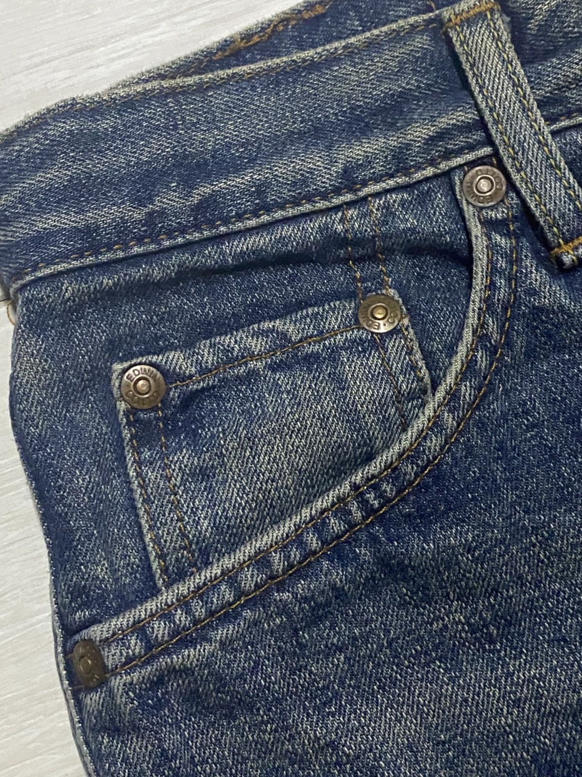 Edwin Vintage Edwin X Jeans Mud Wash Distressed Jeans Size US 28 / EU 44 - 9 Thumbnail