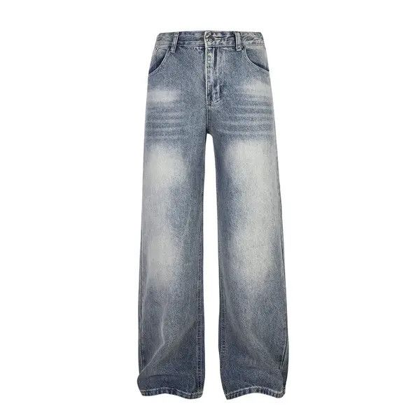 Jean Men's punk street gradient washed straight jeans y2k Size US 32 / EU 48 - 1 Thumbnail