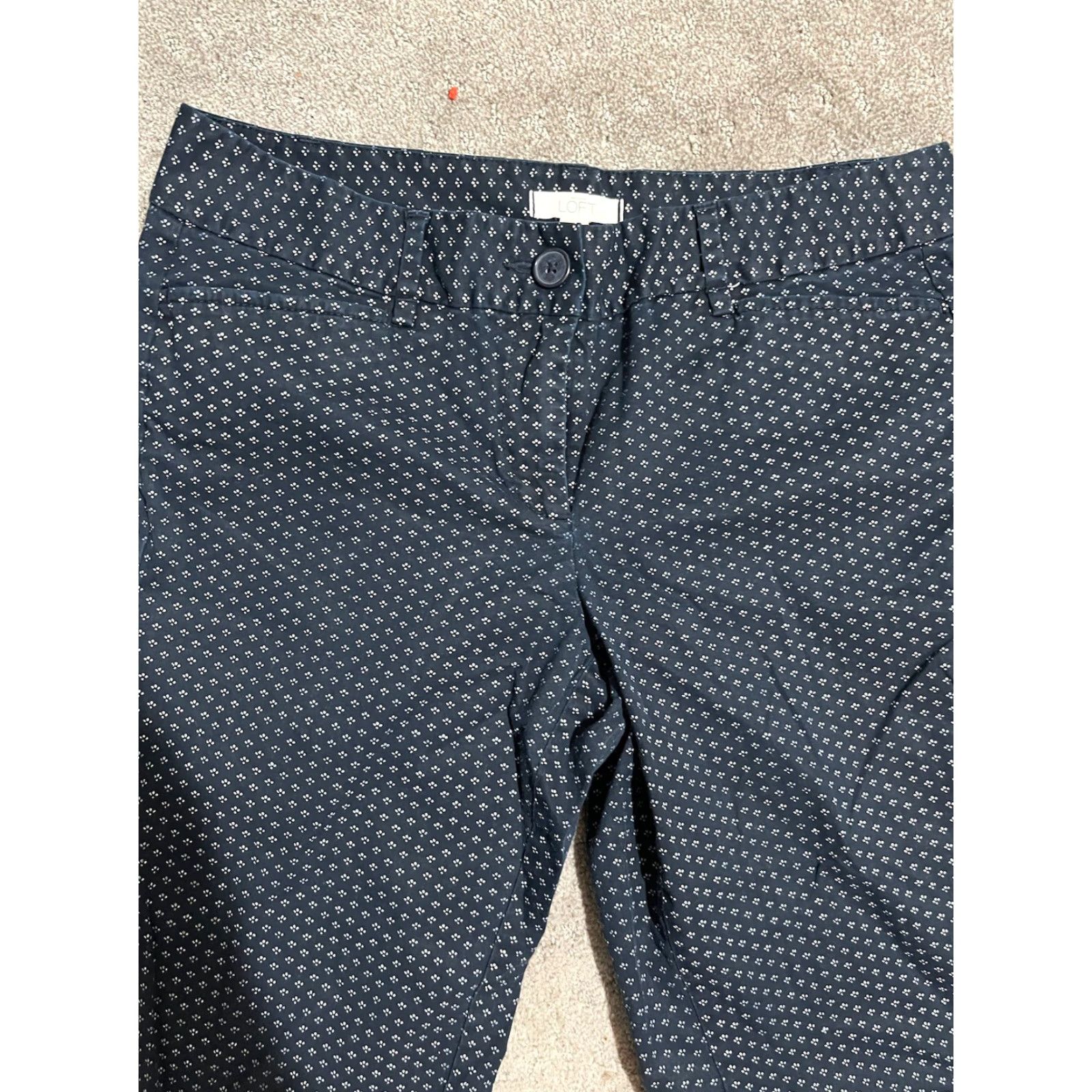 Ann Taylor Ann Taylor Loft Outlet Original Crop Pants Womens 10P Navy Blue Size 32" / US 10 / IT 46 - 2 Thumbnail