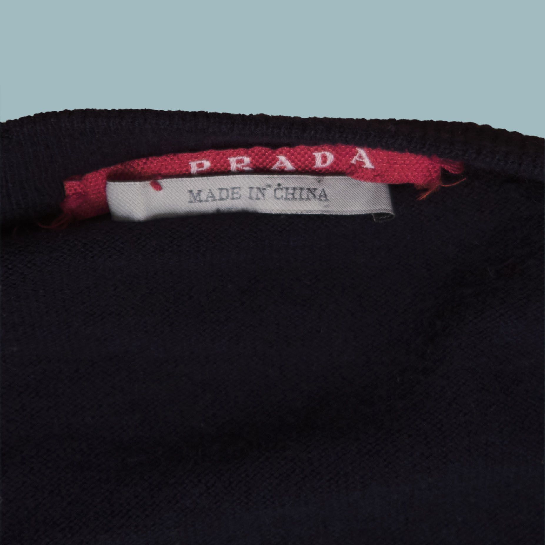 Prada PRADA CASHMERE/COTTON NAVY SWEATSHIRT 54 Size US L / EU 52-54 / 3 - 3 Thumbnail