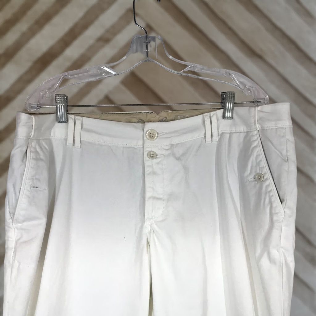 Eddie Bauer EDDIE BAUER WOMEN'S PETITE 16P WHITE COTTON CHINO PANTS Size 38" / US 16 / IT 52 - 1 Thumbnail
