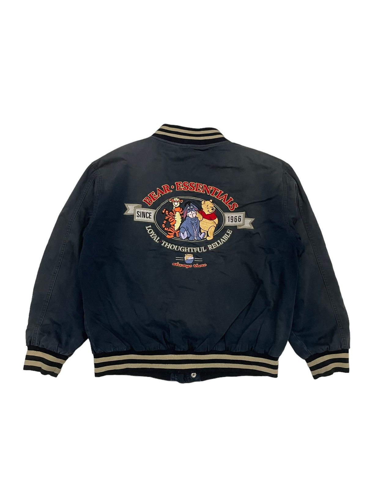 Disney × Japanese Brand × Vintage Vintage Pooh Disney Trahsed Bomber Jacket Size US M / EU 48-50 / 2 - 1 Thumbnail