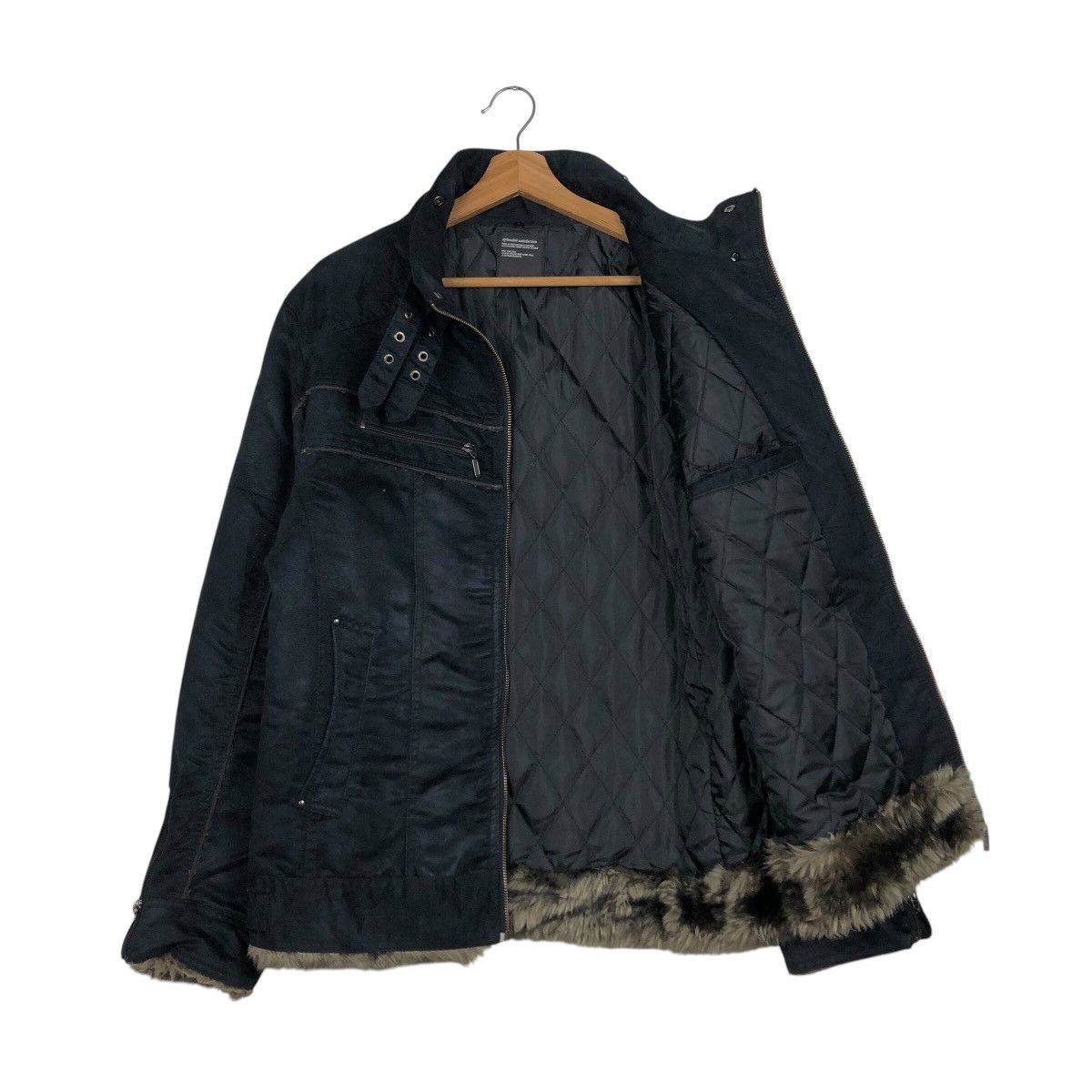 Japanese Brand 📌Vintage Biker Jacket Splendid Satisfaction Fur Bottom Size US L / EU 52-54 / 3 - 12 Thumbnail