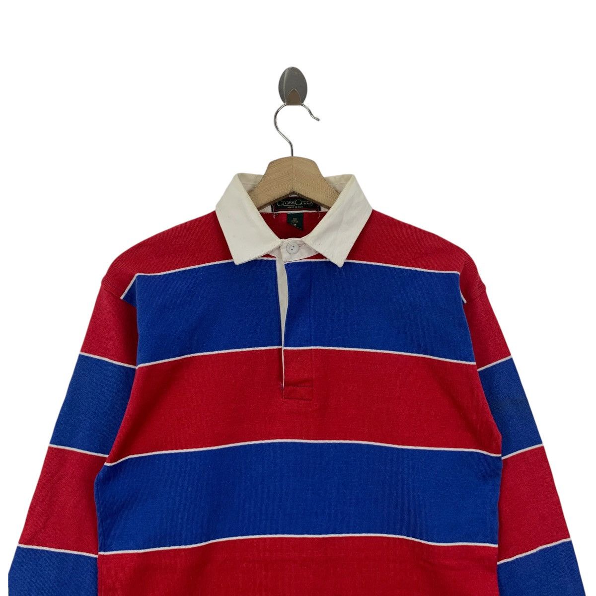 Vintage Vintage 90’ CROSS CREEK Made In USA Rugby Polo Tee Shirt Size US L / EU 52-54 / 3 - 2 Thumbnail