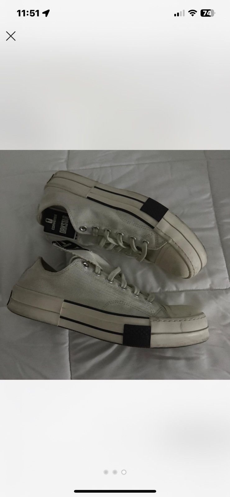 Rick Owens Darkstar converse Size US 8 / EU 41 - 2 Thumbnail
