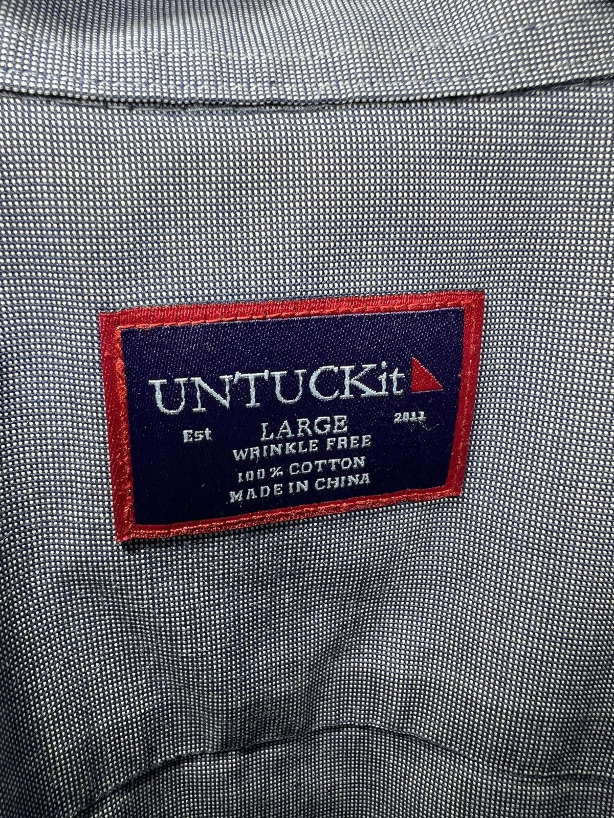 UNTUCKit UNTUCKIT Shirt Mens L Pio Cesare Wrinkle Free Button Up Gray Size US L / EU 52-54 / 3 - 5 Thumbnail