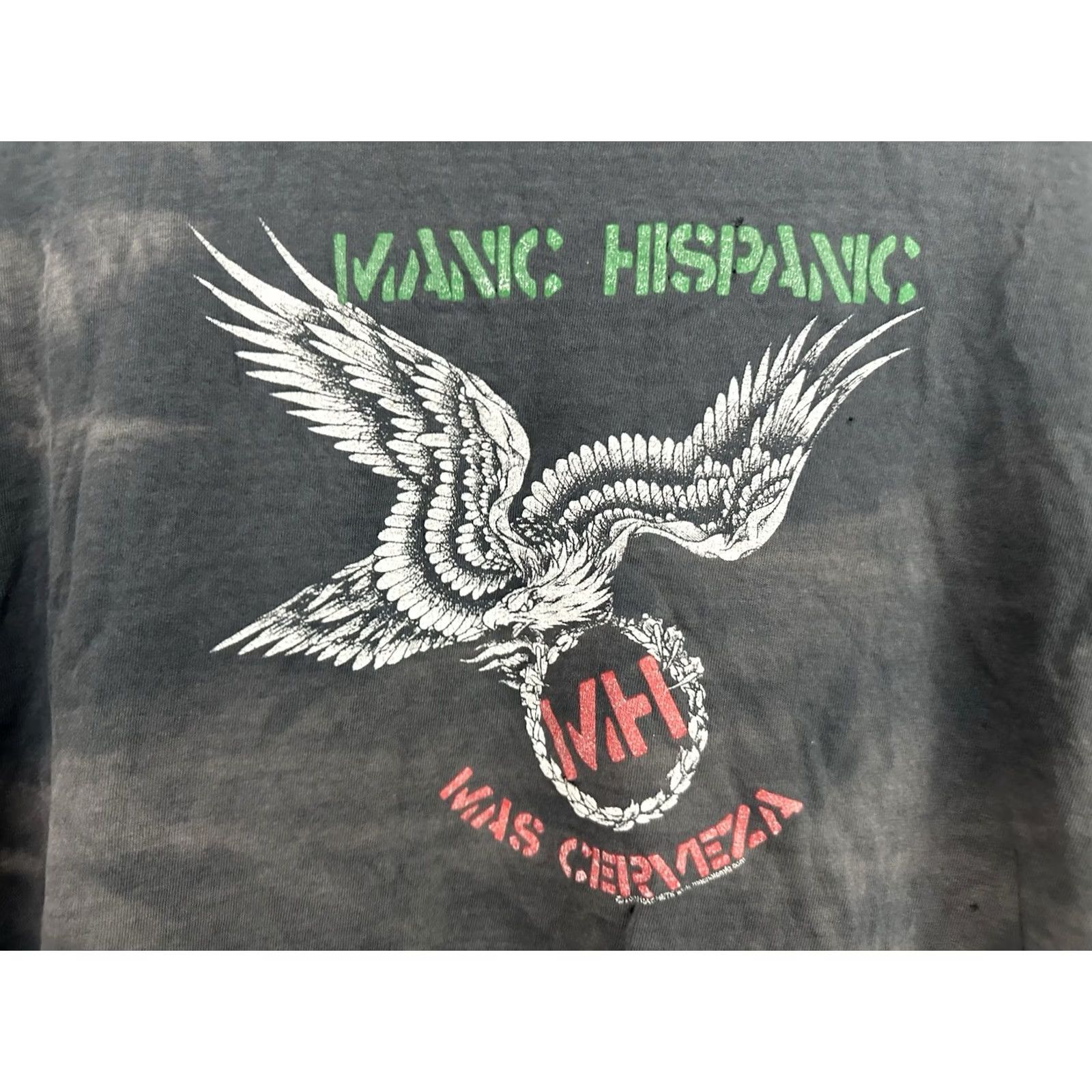 Delta VTG Manic Hispanic T-Shirt XL Black Band Punk Rock Mas Cerveza Rare Sun Faded Distressed Worn Mens XL Size US XL / EU 56 / 4 - 2 Thumbnail