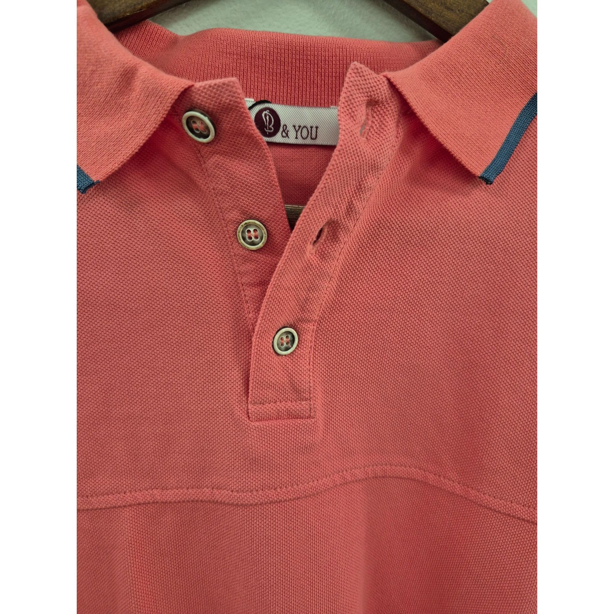 Other Mens Coral Long Sleeve Polo Shirt Button-Up Collar Size Smal Size US M / EU 48-50 / 2 - 3 Thumbnail