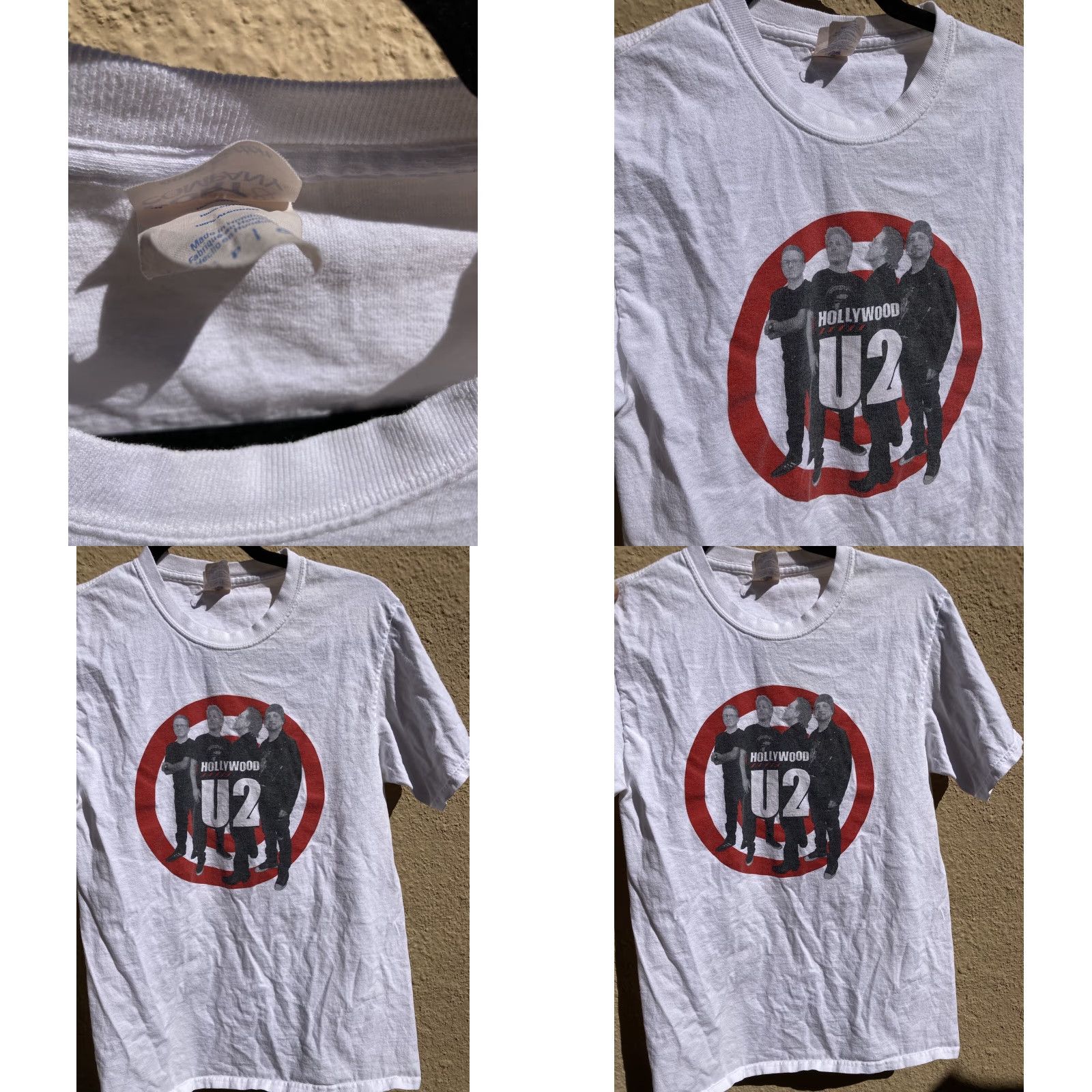 Vintage U2 T-Shirt Men’s White Hollywood Bishop School Tour 2020 S Crew Irish Rock USA Port and Company Size US S / EU 44-46 / 1 - 8 Thumbnail
