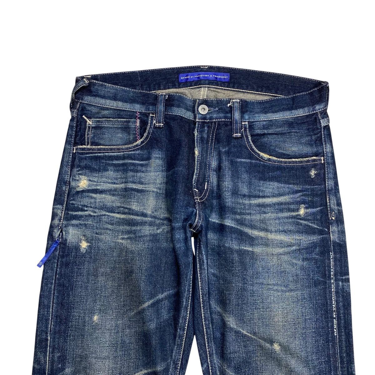 Fragment Design × Vanquish Denim by Vanquish & Fragment Selvedge Washed Denim Pants Size US 32 / EU 48 - 3 Thumbnail