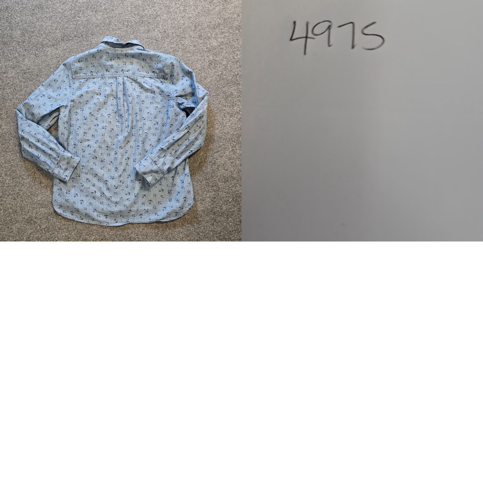 J.Crew J Crew Top Womens Size Medium Blue Denim Anchors Nautical Popover Preppy Casual Size M / US 6-8 / IT 42-44 - 8 Thumbnail