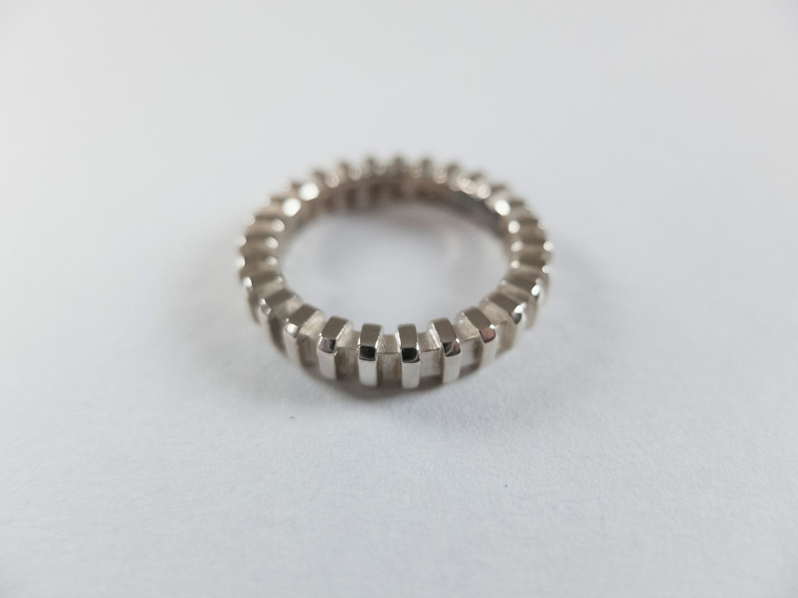 Bottega Veneta BOTTEGA VENETA Brick Sterling silver ring 7 15 authentic q Size ONE SIZE - 4 Thumbnail