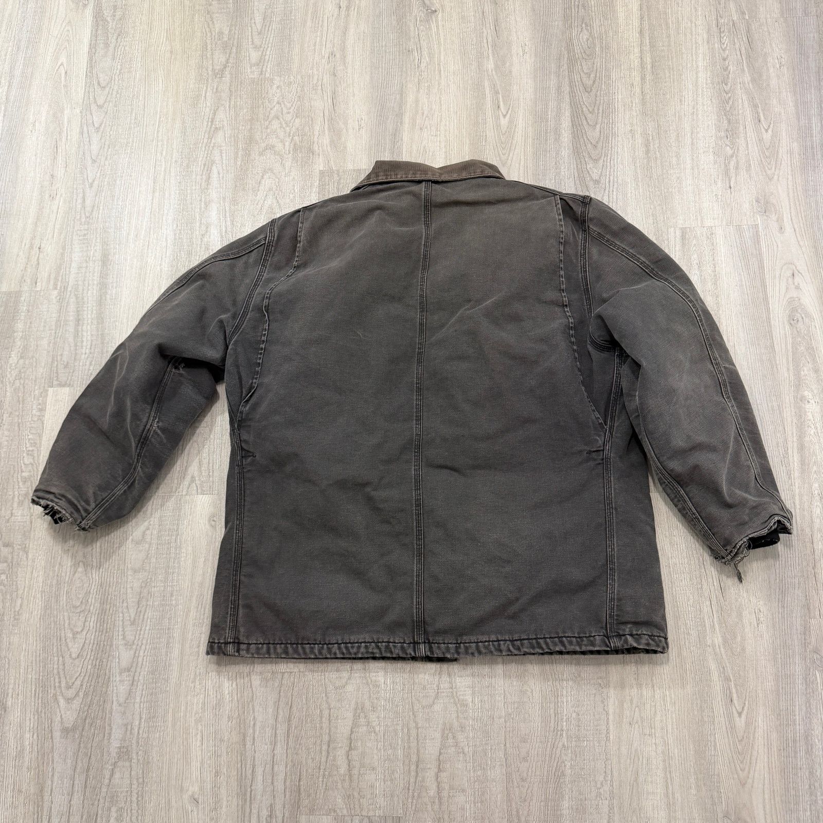 Carhartt Vintage Carhartt Canvas Jacket 2XL Black Faded Distressed Size US XXL / EU 58 / 5 - 9 Thumbnail