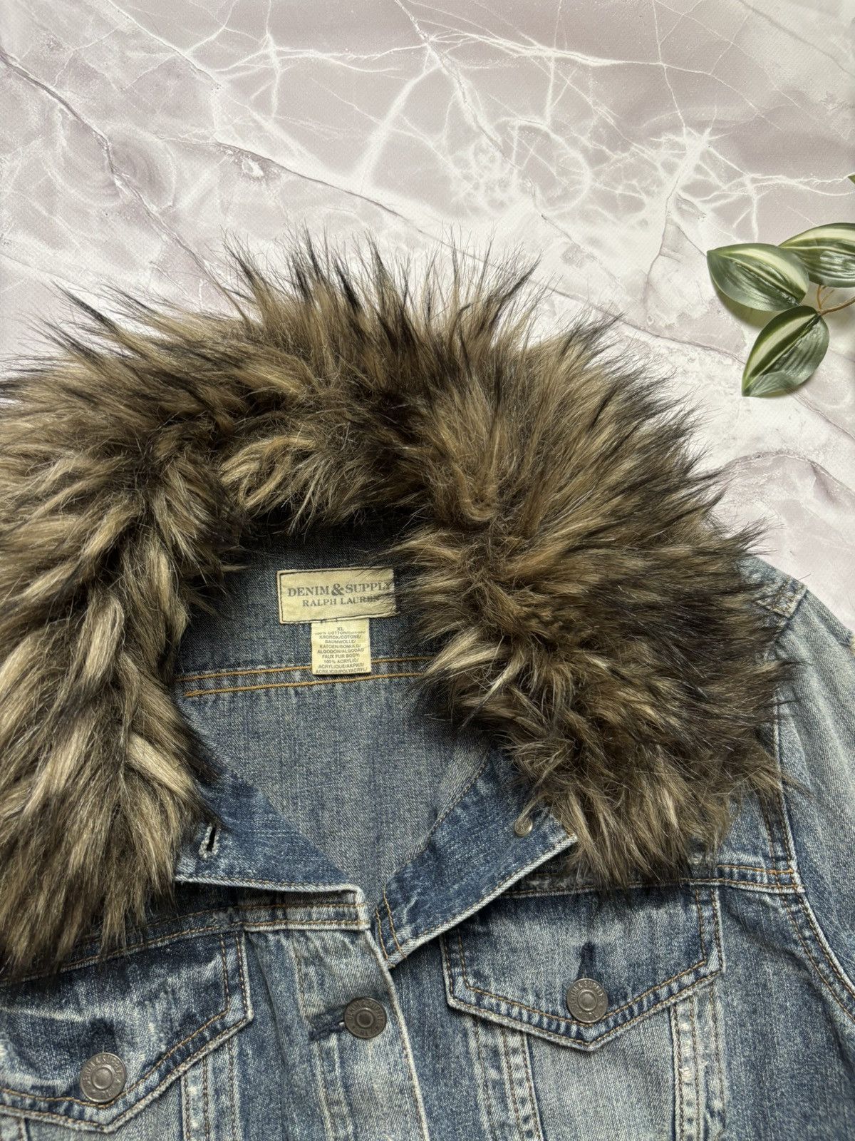 Denim & Supply Ralph Lauren × If Six Was Nine × Ralph Lauren Denim & Supply Ralph Lauren Jacket Faux Fur Collar Women XL Size XL / US 12-14 / IT 48-50 - 6 Thumbnail