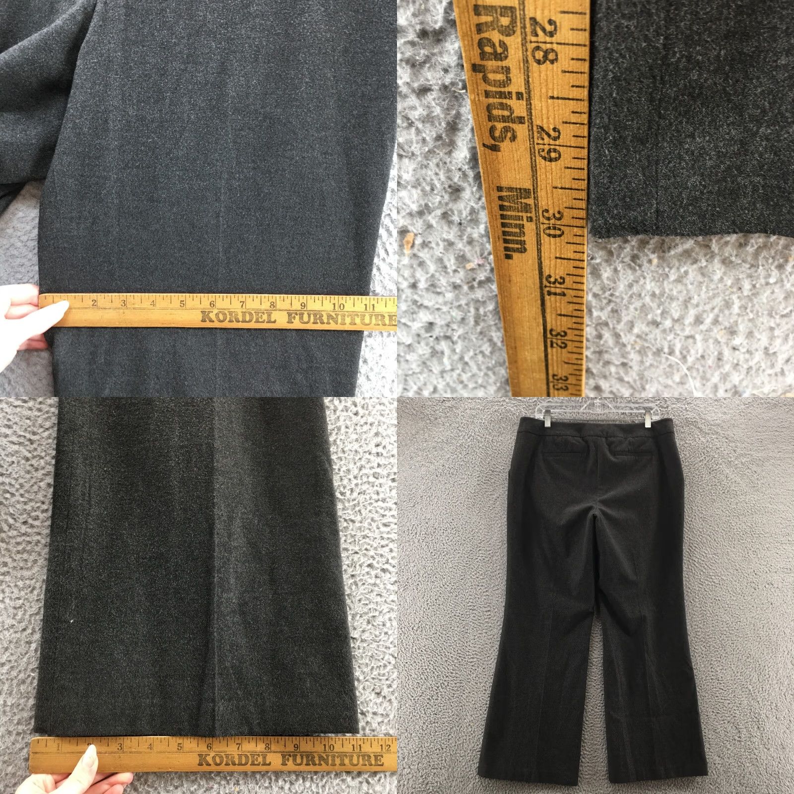 Calvin Klein Calvin Klein Trouser Dress Pants Womens 12 Gray High Rise Casual Dress Pants Regular Wide-Leg Mens? Size 34" / US 12 / IT 48 - 8 Thumbnail