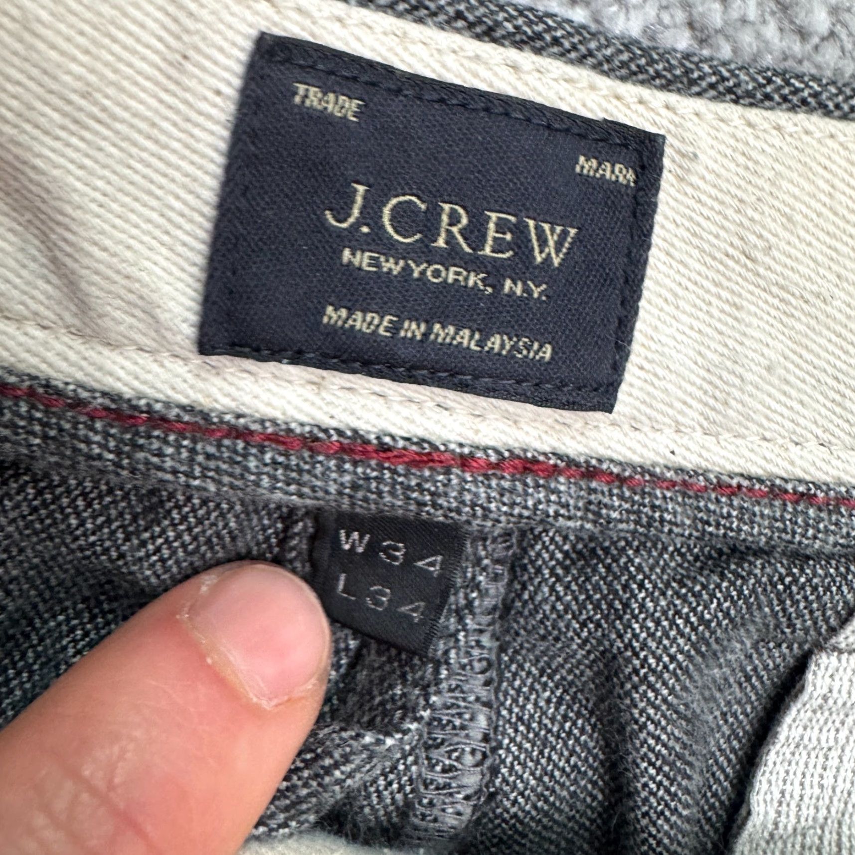 J.Crew J.Crew 484 Slim Fit Stretch Chino Pants Men 34x34 Gray Cotton Straight Preppy Size US 34 / EU 50 - 7 Thumbnail