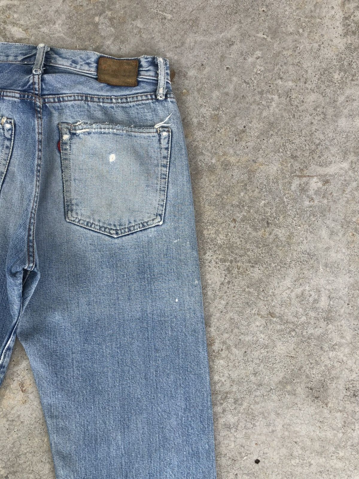Japanese Brand Canton Distressed Jeans Selvedge Denim Size US 30 / EU 46 - 10 Thumbnail