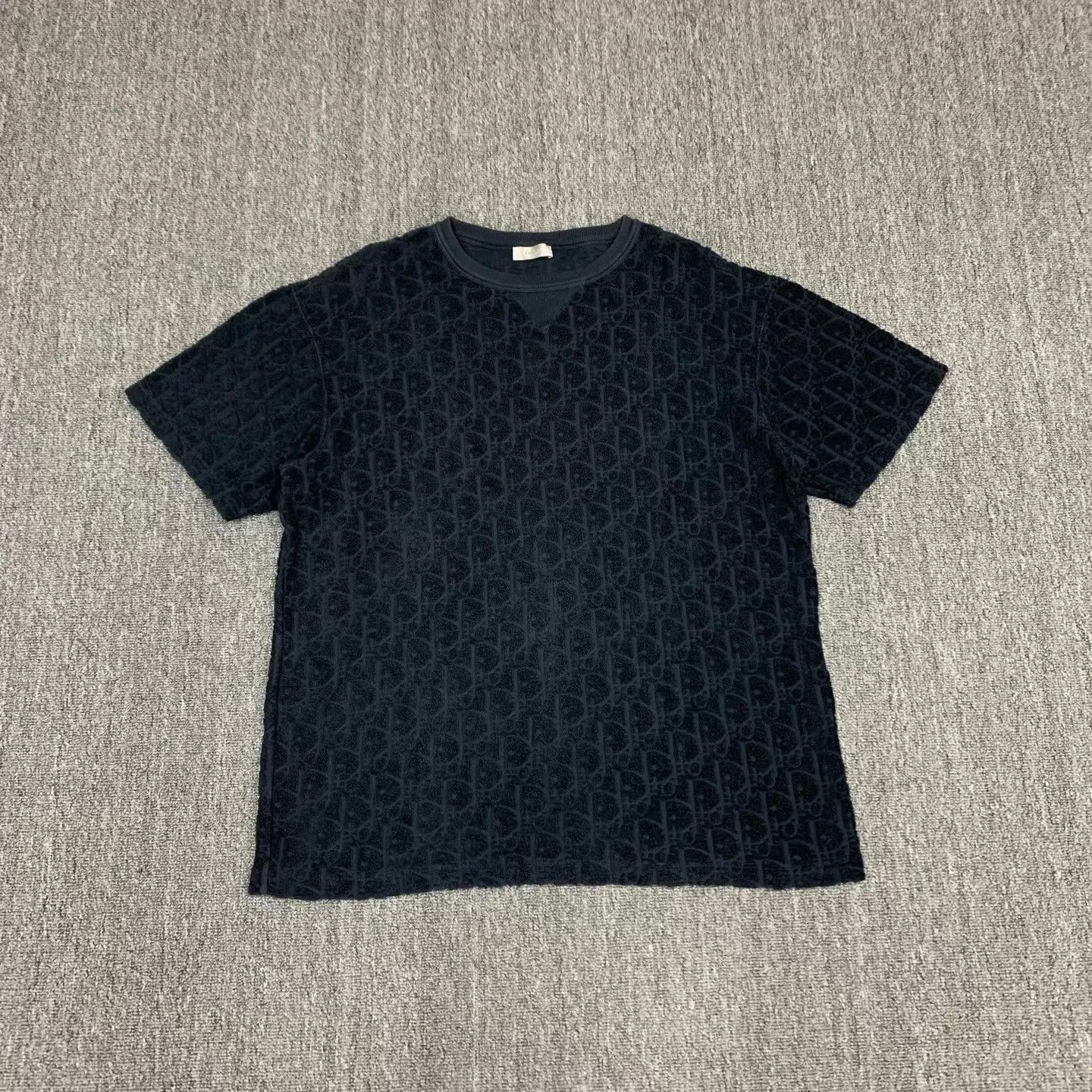 Dior Black Patterned Short-Sleeve Shirt Size US M / EU 48-50 / 2 - 1 Thumbnail