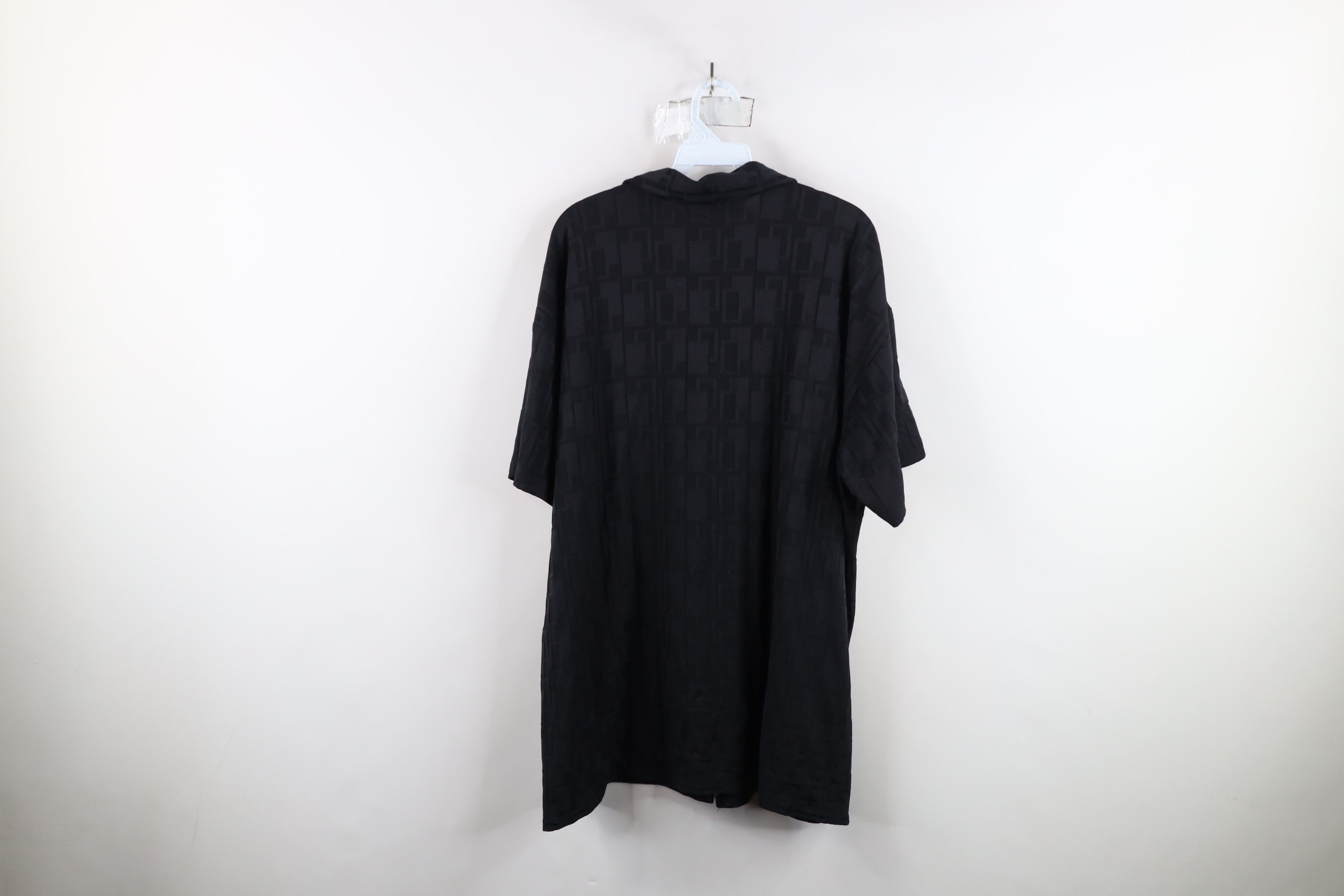 Vintage Vintage 90s Streetwear Dance Rave Button Shirt Black USA Size US XXL / EU 58 / 5 - 9 Thumbnail