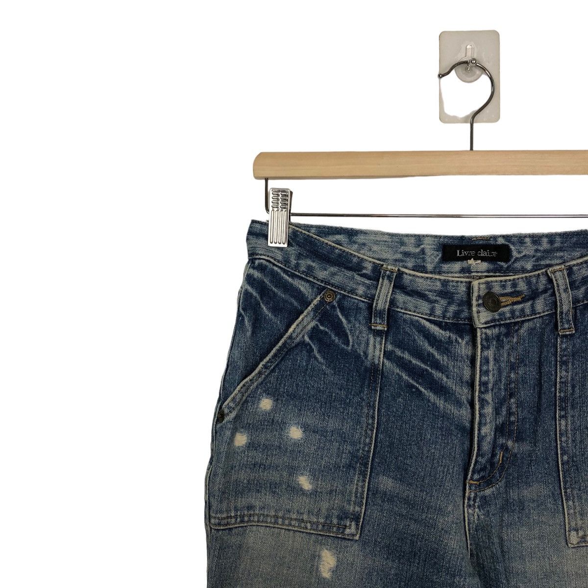 Japanese Brand 🔥RARE BOWCUT DISTRESSED DENIM JEANS LIVRE CLAIRE JAPAN Size US 28 / EU 44 - 5 Thumbnail