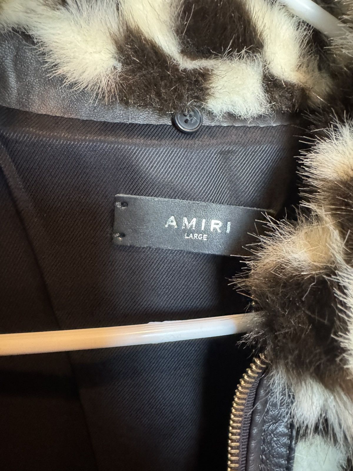Amiri Amiri Men's Checkered Faux-Fur Bomber Jacket Size US L / EU 52-54 / 3 - 4 Thumbnail