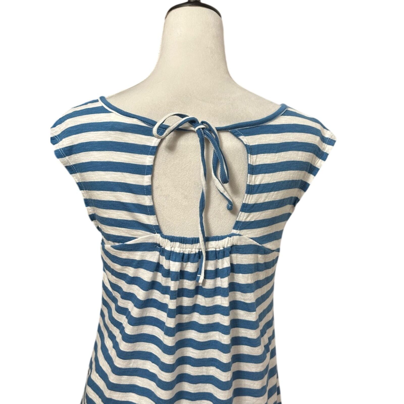Other Caslon Cap Sleeves Blouse Striped Blue White Women's S NWOT Size S / US 4 / IT 40 - 5 Thumbnail