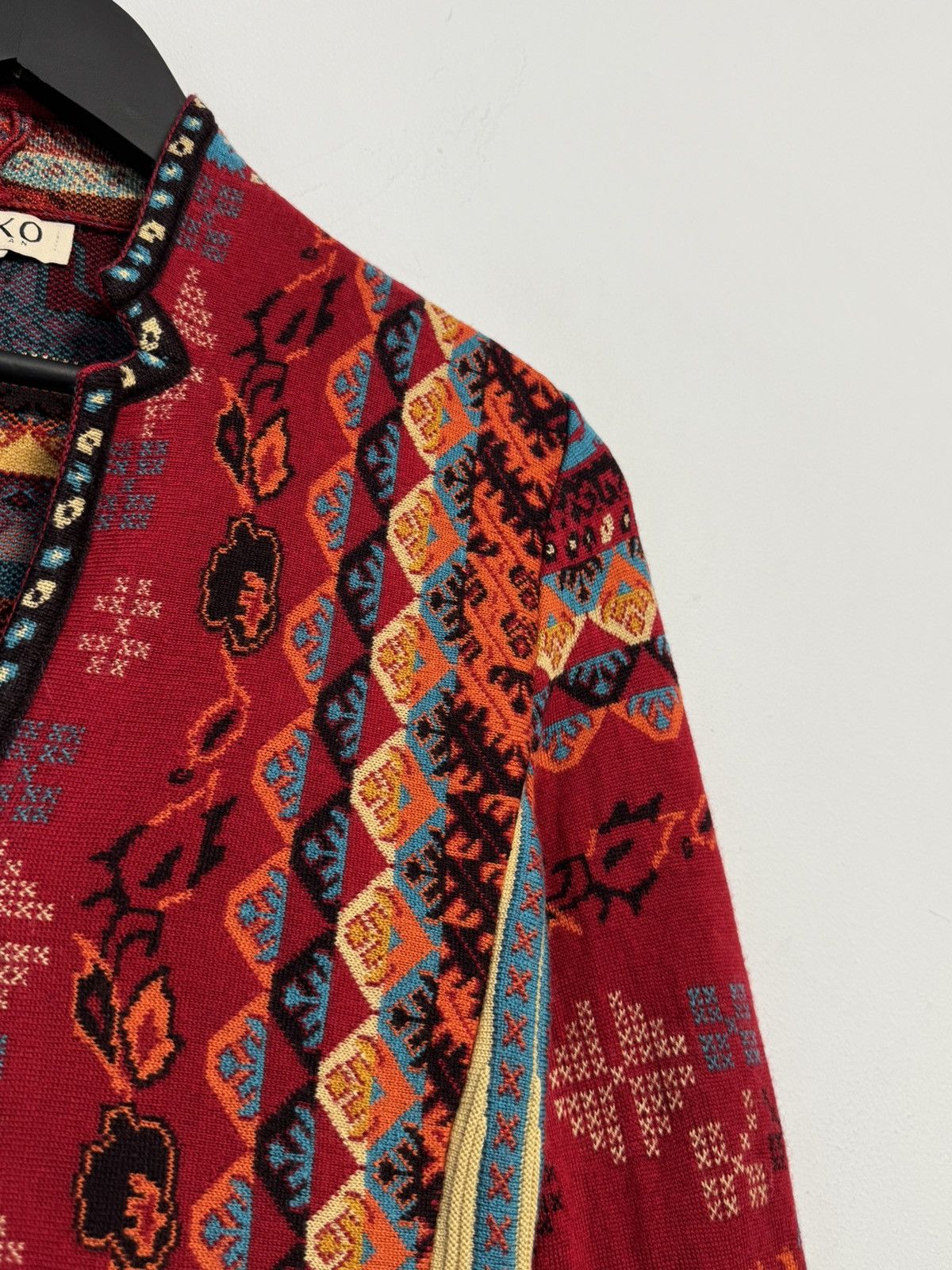 Other IVKO Colorful Knit Cardigan Ethnic Pattern Boho Wool Blend Size XS / US 0-2 / IT 36-38 - 7 Thumbnail