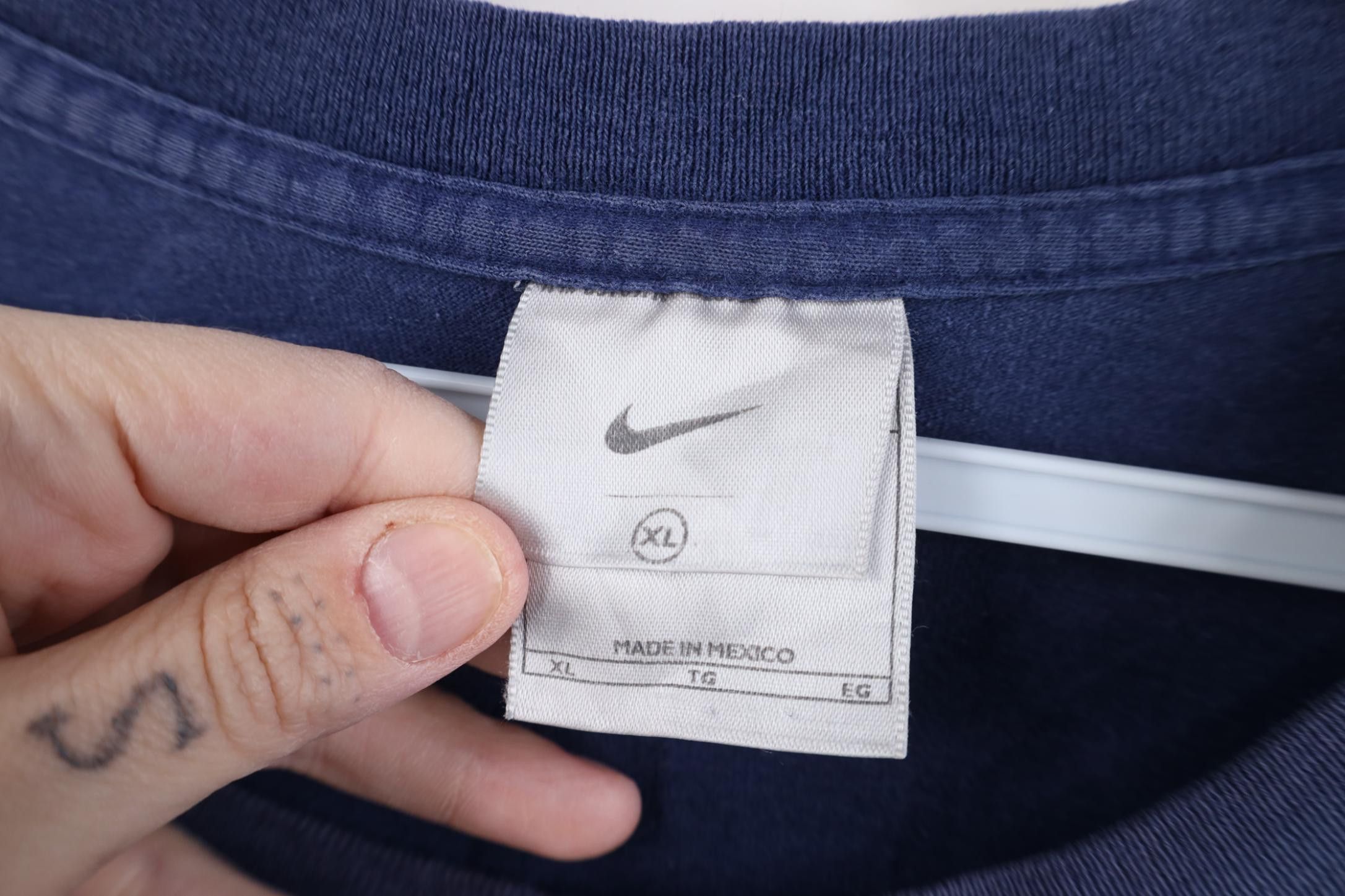 Nike Vintage Y2K Nike Travis Scott Center Big Swoosh T-Shirt Blue Size US XL / EU 56 / 4 - 10 Thumbnail