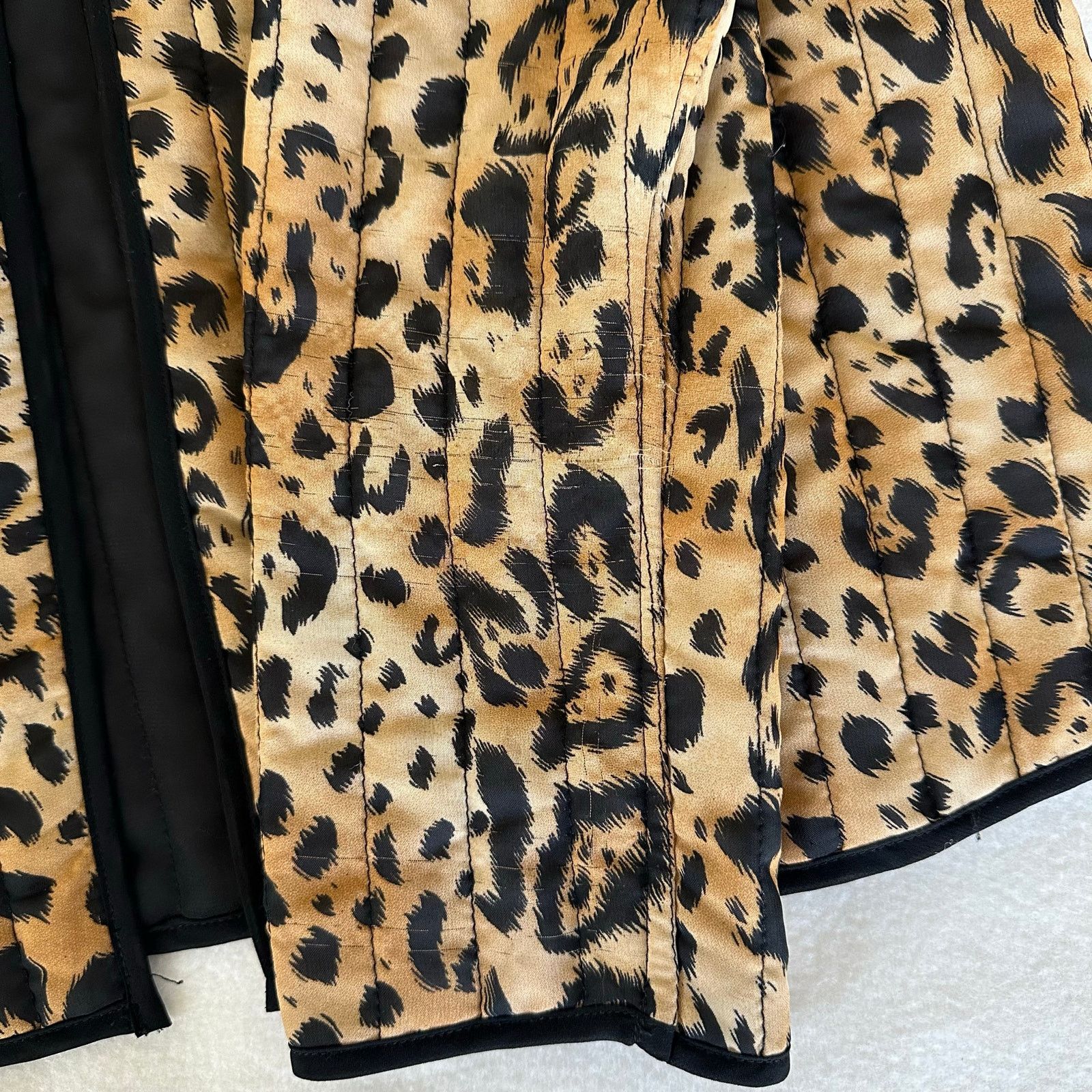 Other Leopard Print Quilted Open Front Blazer Size L Morgan Cole Size L / US 10 / IT 46 - 13 Thumbnail