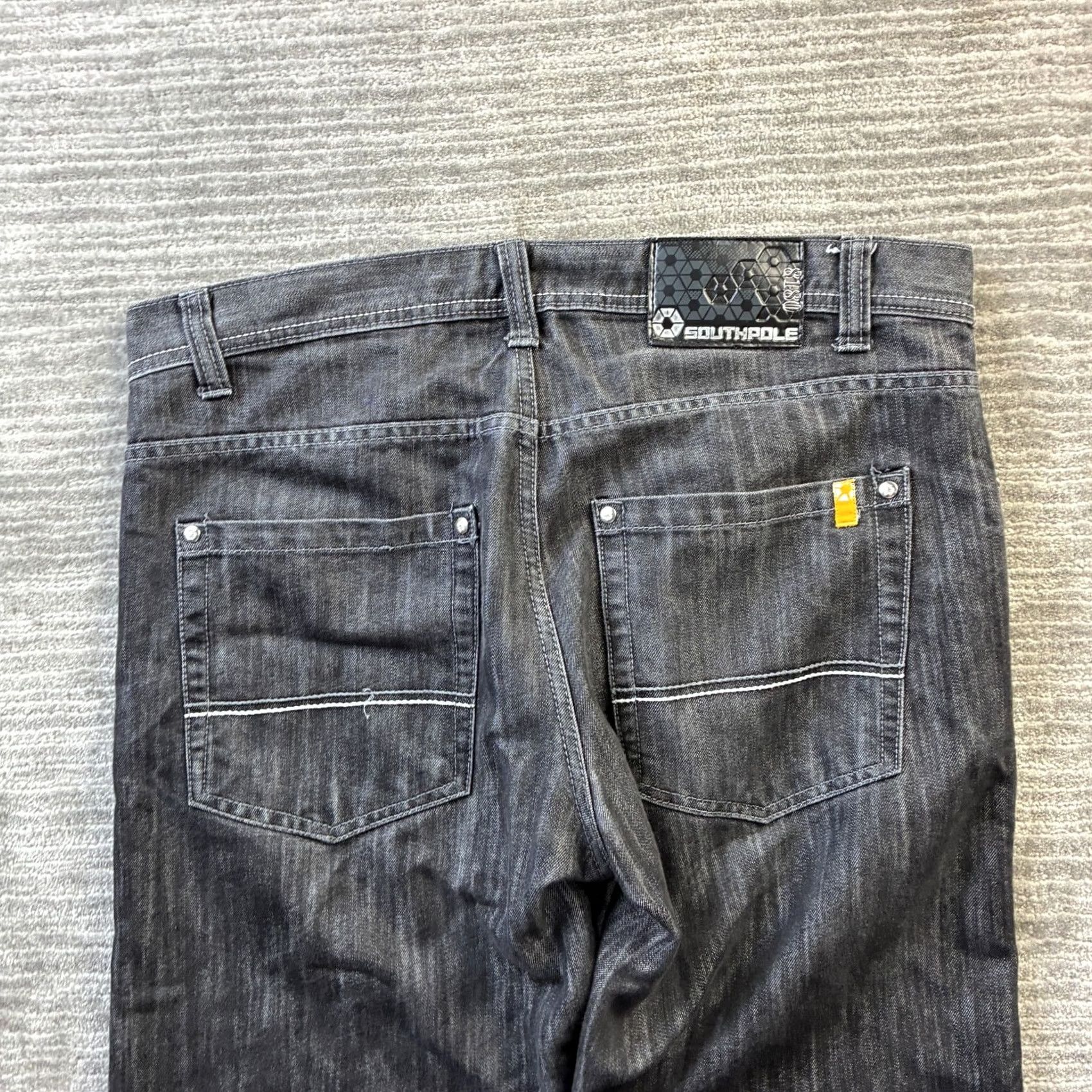Southpole VINTAGE Southpole Jeans Mens 38 Black Denim Pants Y2K Baggy Yellow Tab Size US 38 / EU 54 - 5 Thumbnail