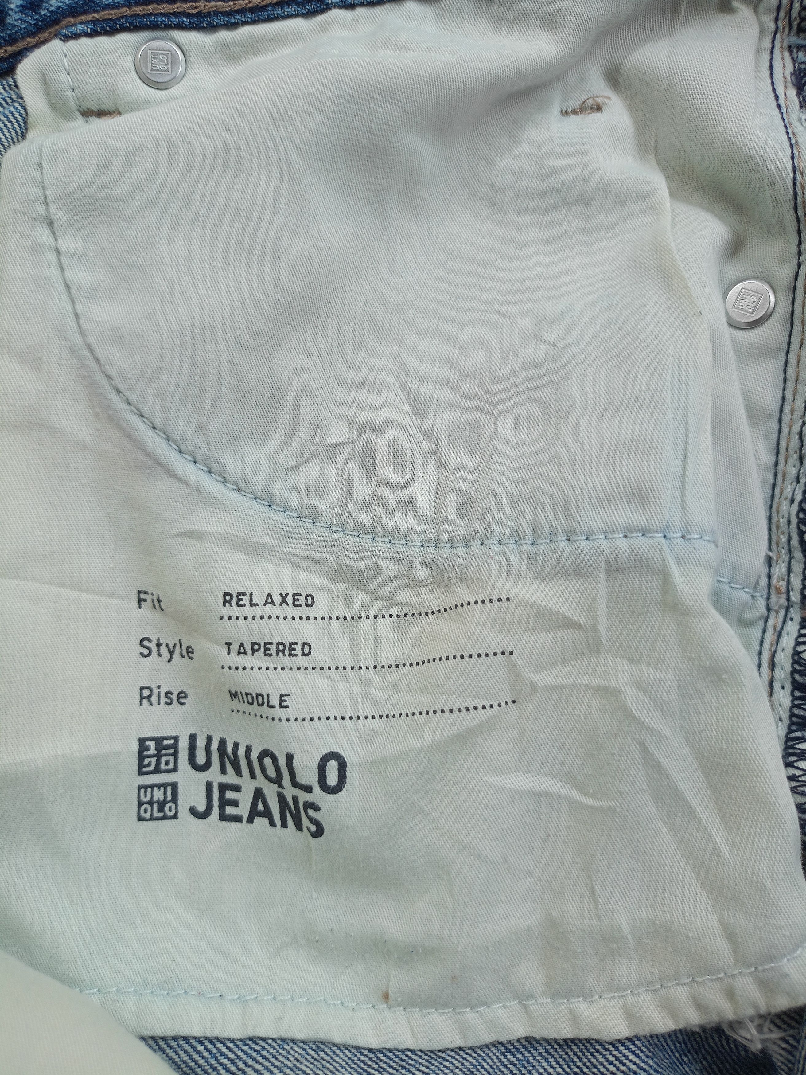 Uniqlo × Vintage UNIQLO Cropped Relaxed Tapered Distressed Denim Size 26" / US 2 / IT 38 - 18 Thumbnail