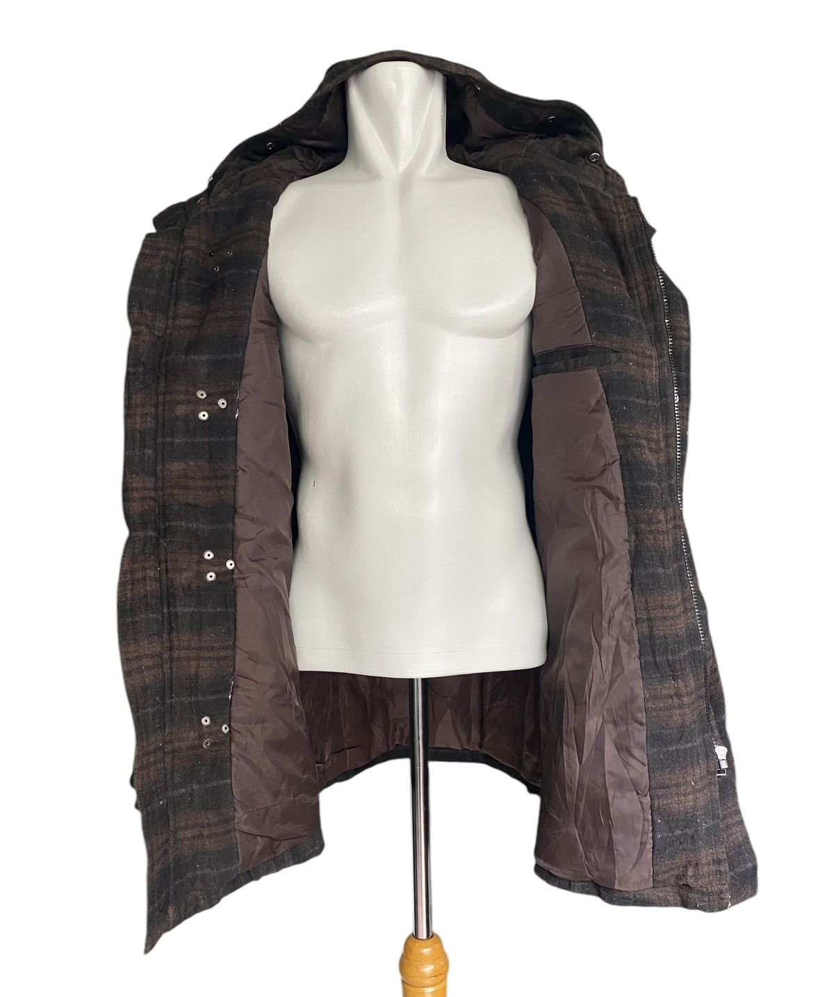 Japanese Brand Vintage CREATE BAREFOOT Plaid Wool Hoodie Jacket Size US XL / EU 56 / 4 - 14 Thumbnail