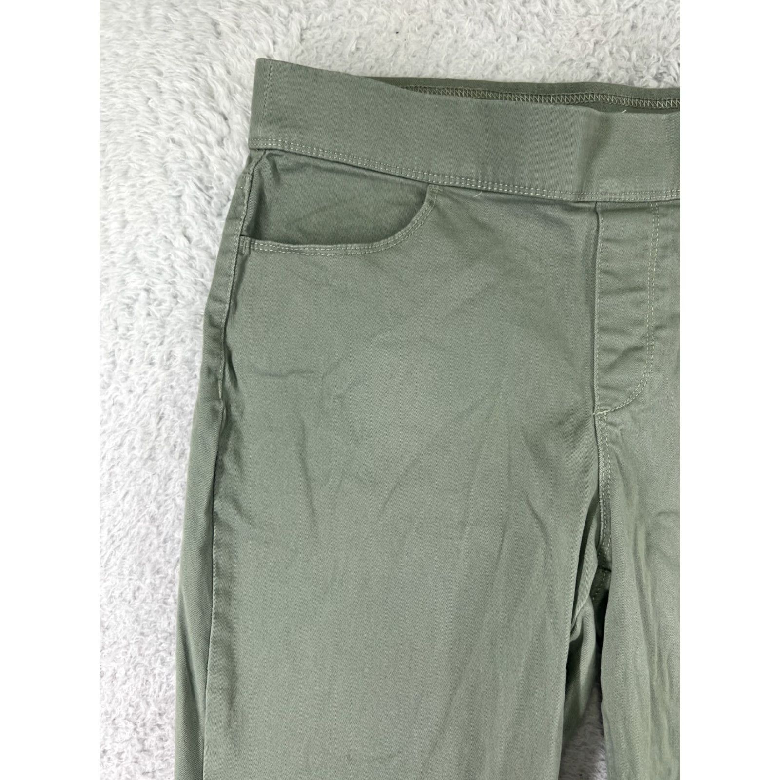 Gloria Vanderbilt Gloria Vanderbilt Pants Womens 12 Green Pull On Cotton Twill Pockets 34x24 Chino Regular Size 34" / US 12 / IT 48 - 7 Thumbnail