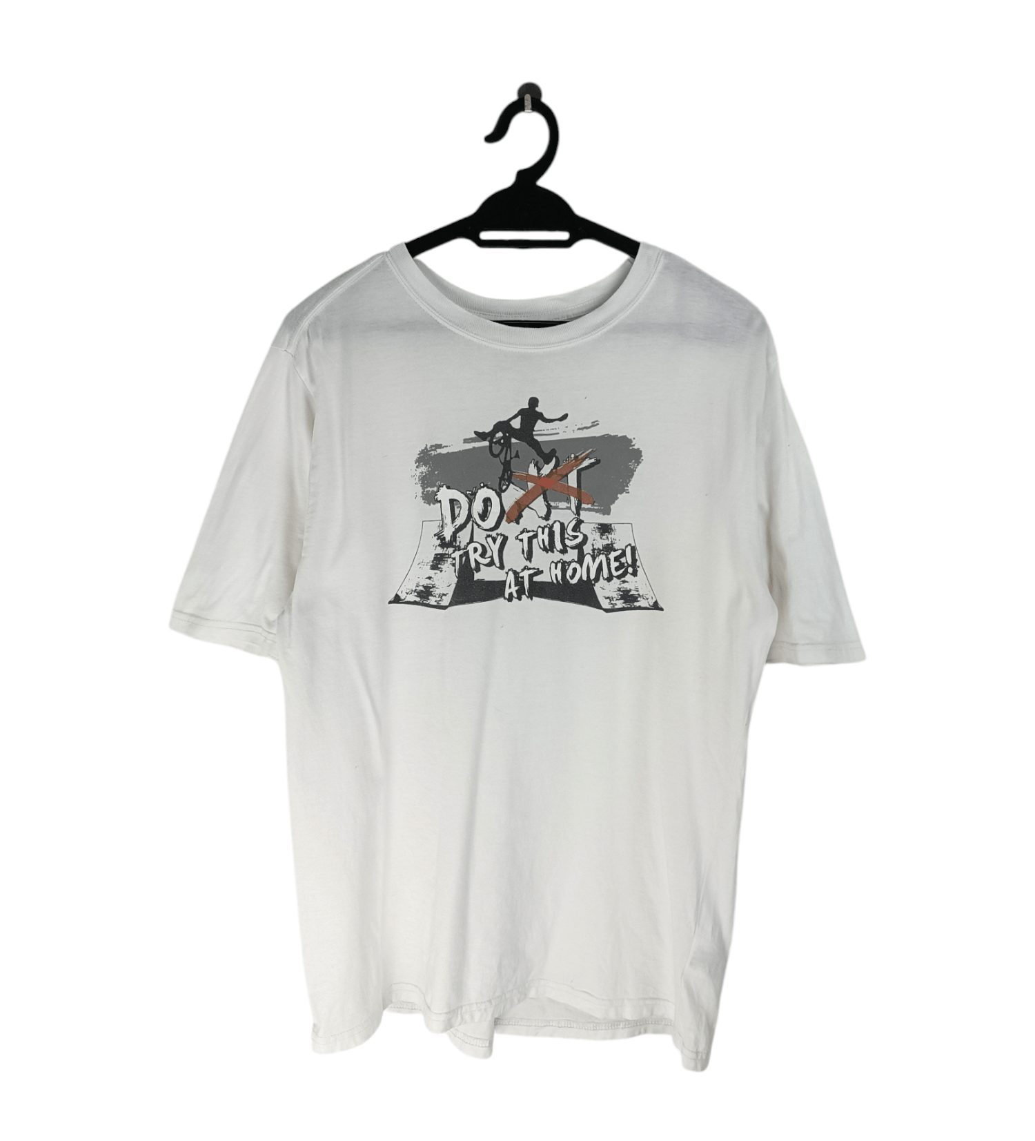 Other VINTAGE Y2K DON'T TRY THIS AT HOME BMX FREESTYLE HUMOR TEE Size US M / EU 48-50 / 2 - 1 Thumbnail