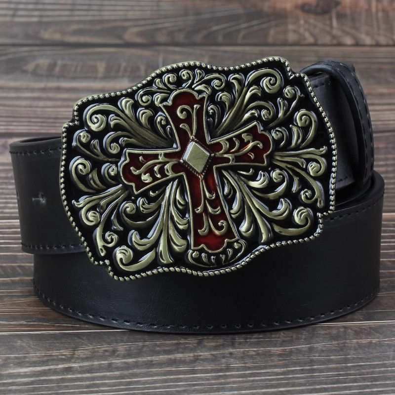 Designer Cross Future Vintage Belt Riveted Belts Menswear Accessories Size ONE SIZE - 1 Thumbnail