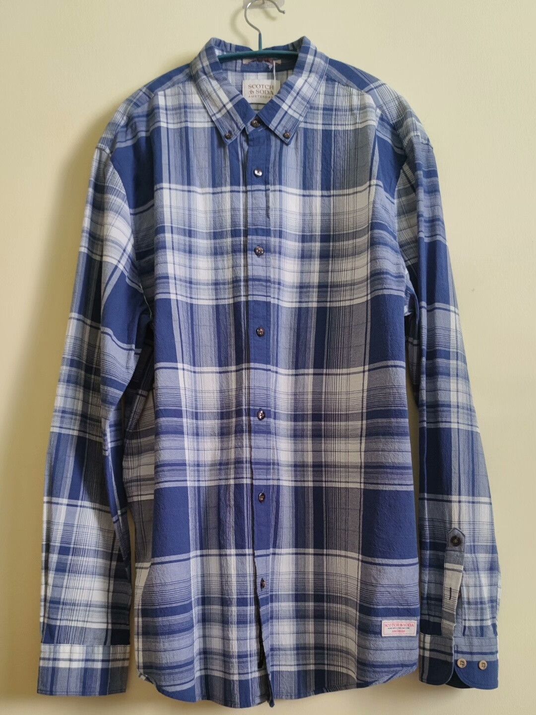 Scotch & Soda Scotch & Soda Blue Plaid Shirt Size US M / EU 48-50 / 2 - 1 Thumbnail
