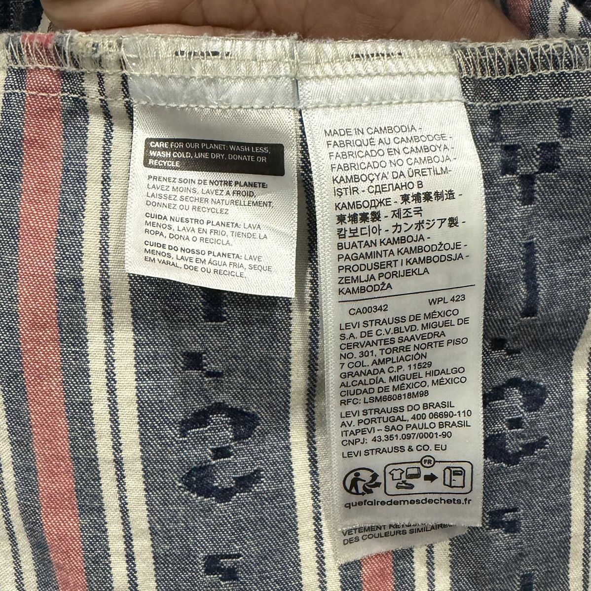 Levi's 🔥RARE🔥LEVI'S Embarcadero Station Stripe Logo Denim Jacket Size US M / EU 48-50 / 2 - 15 Thumbnail