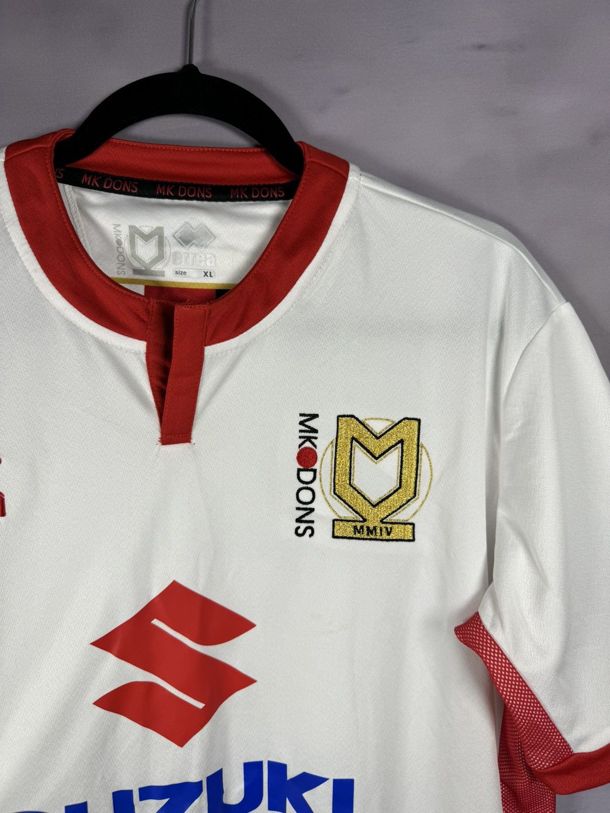 Errea × Vintage Vintage Mk Dons 2017/18 Errea Soccer Jersey Blokcore XL Size US XL / EU 56 / 4 - 6 Thumbnail