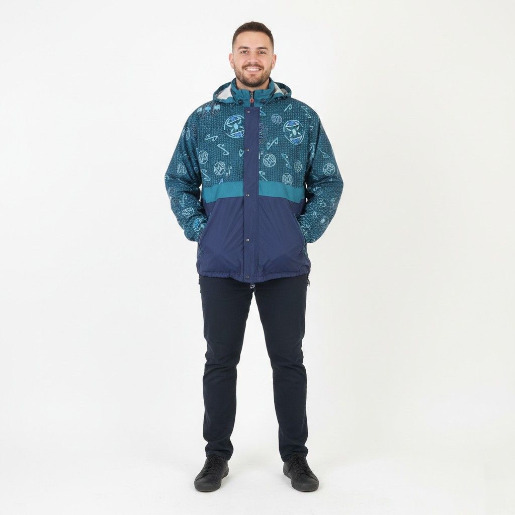 Vintage Jeantex Men 54/56 XL Jacket Green Nylon Waterproof 8346 Size US XL / EU 56 / 4 - 1 Thumbnail