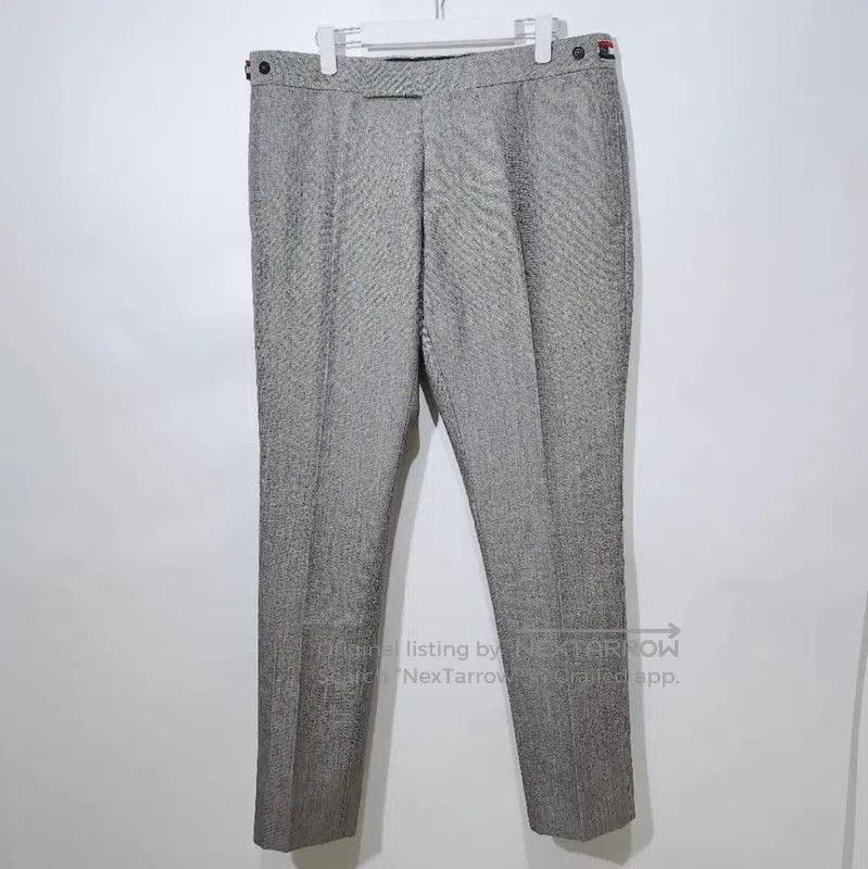 Thom Browne Gray Cotton Relaxed Pants .