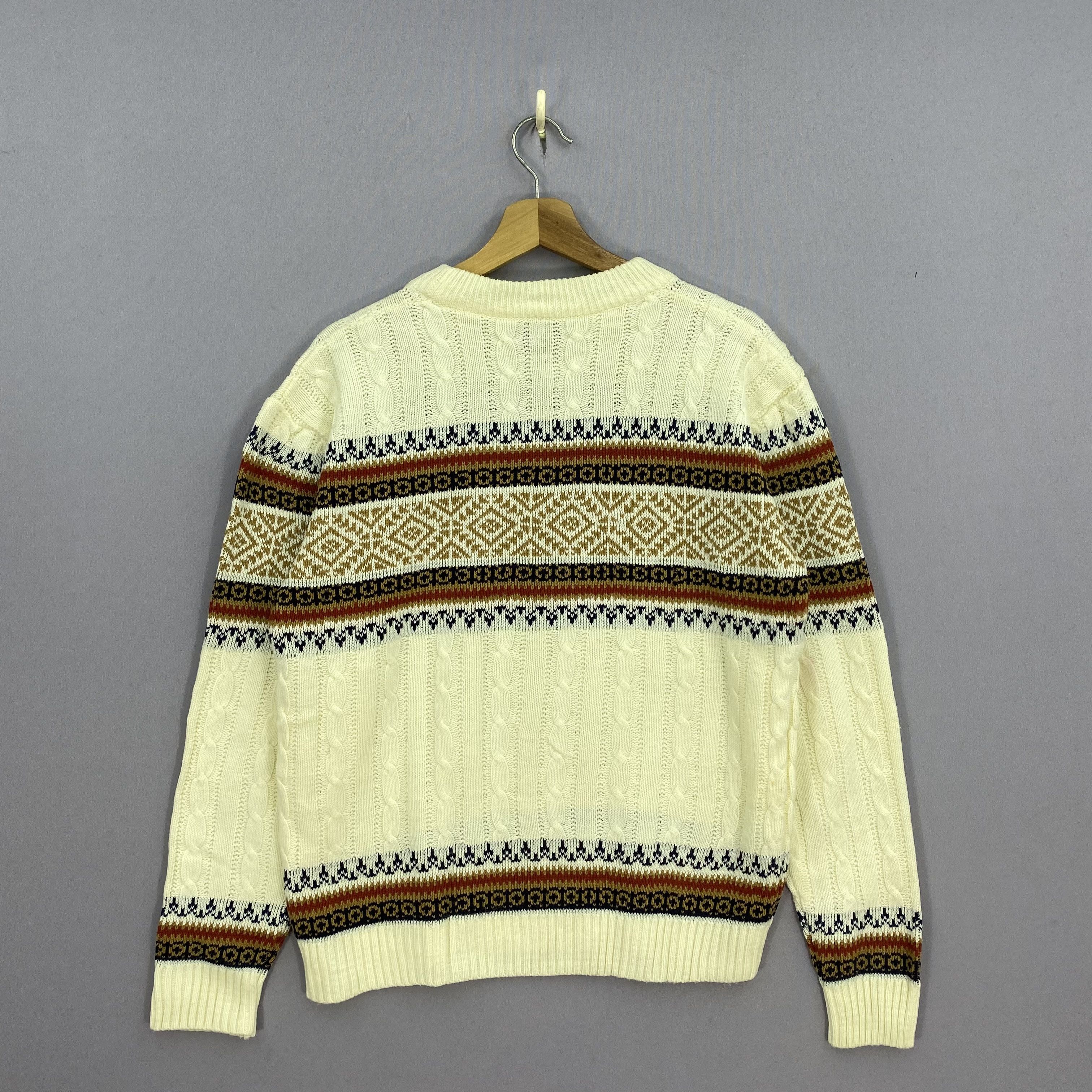 Vintage Vintage 90s Versity Fair Isle Cable Knit Pullover Sweater Size US M / EU 48-50 / 2 - 3 Thumbnail
