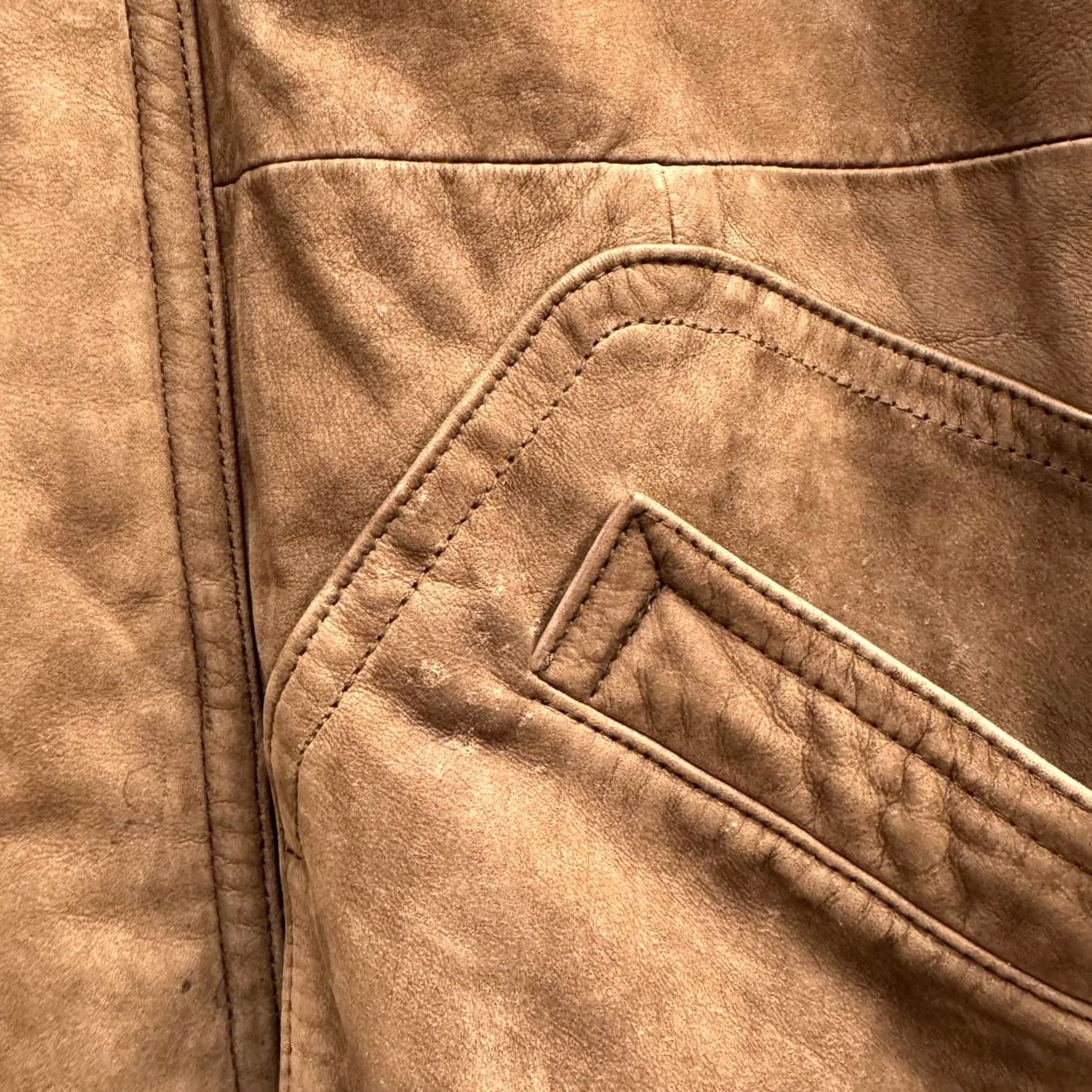 Vintage VINTAGE Adventure Bound Brown Leather Jacket Parka Mens S 90s Brown Nylon Lining Size US S / EU 44-46 / 1 - 2 Thumbnail