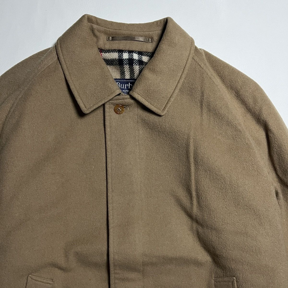 Burberry Vintage Burberrys Alpaca Wool Bomber Jacket Rare 90’s Size US M / EU 48-50 / 2 - 3 Thumbnail